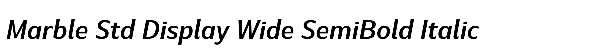 Marble Std Display Wide SemiBold Italic image